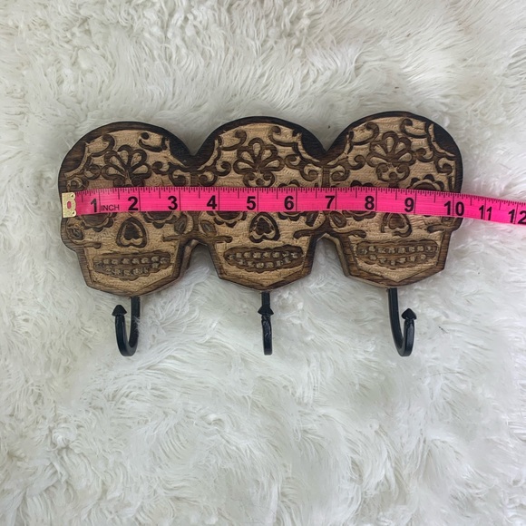 Day Of The Dead Wood Key Holder Clothes Hooks GUC - Picture 9 of 10